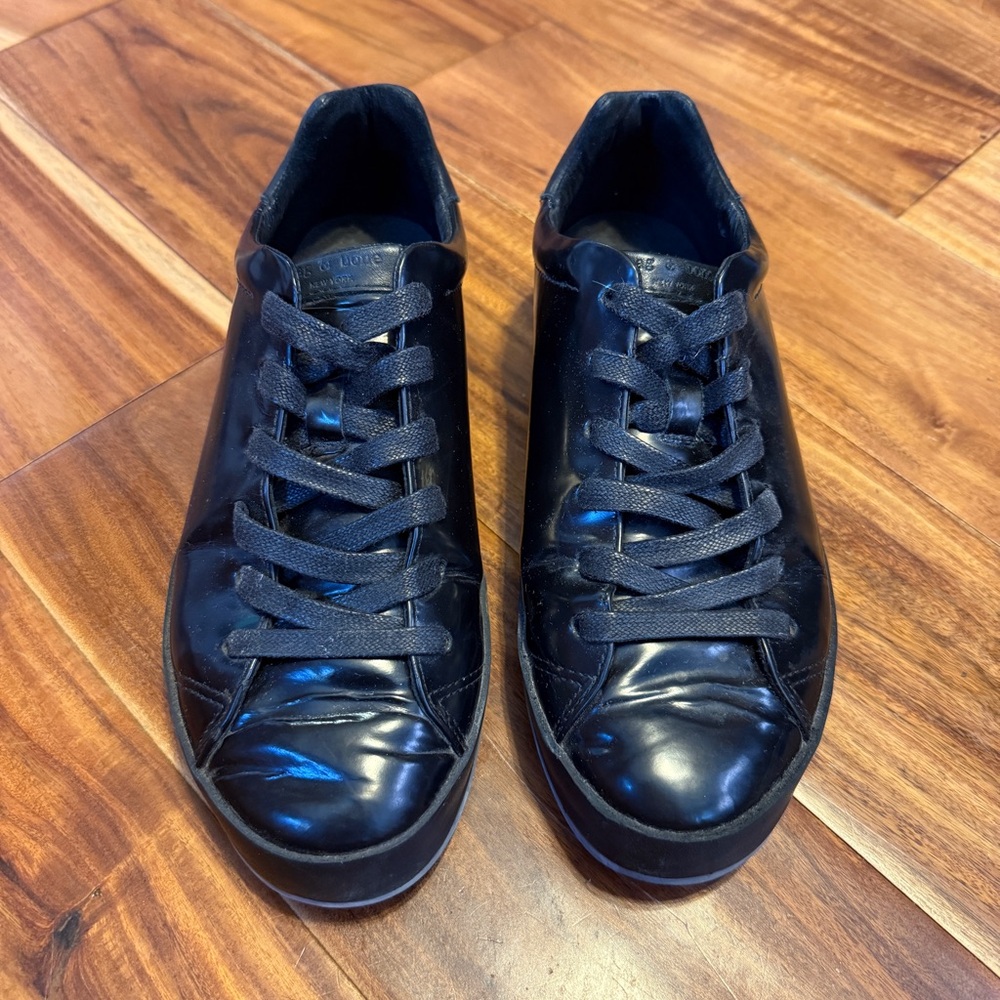 Rag & Bone Black Patent Leather Sneakers Lows